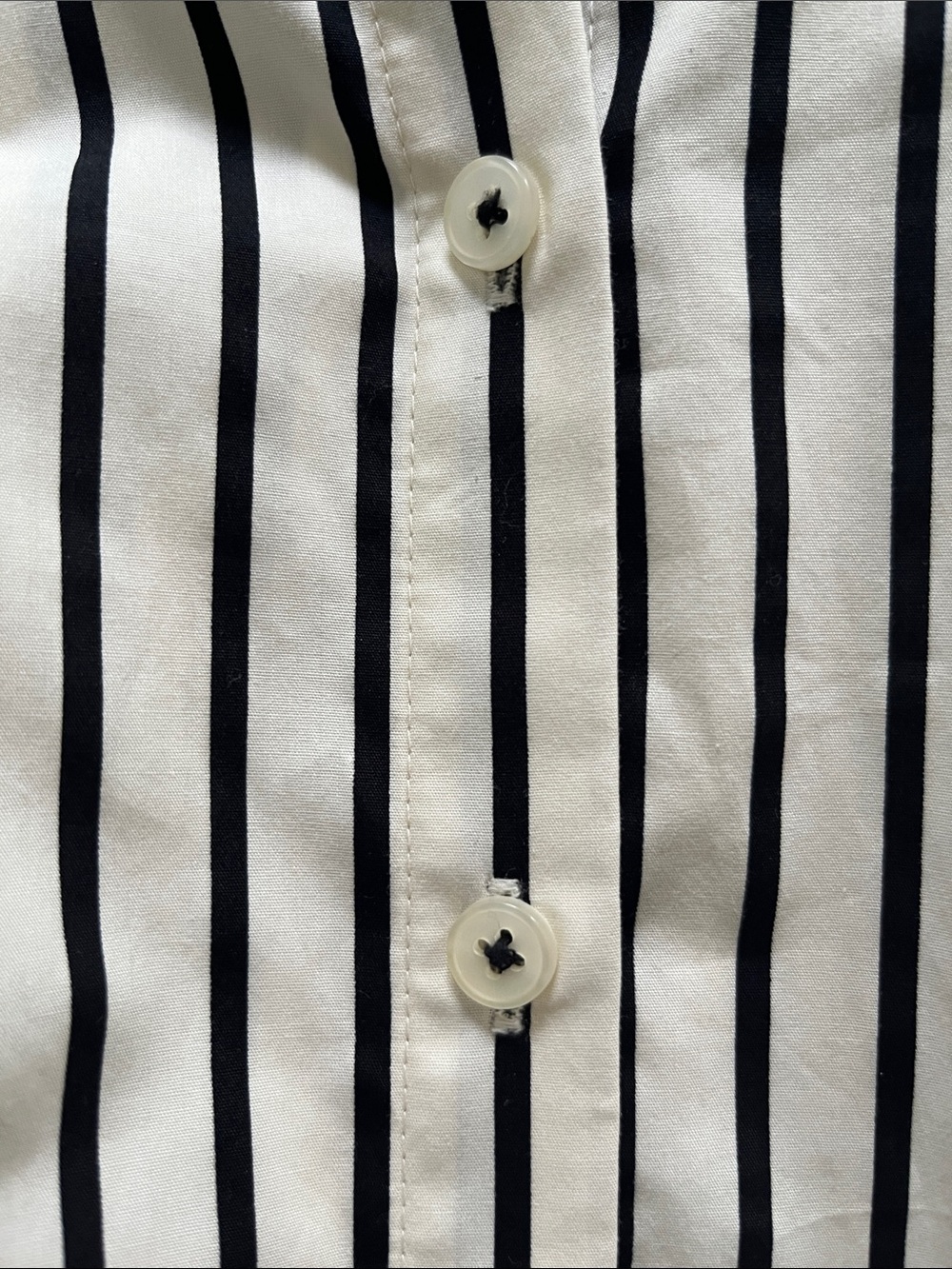Chico's Black and White Striped Midi Shirt Dress - Picture 10 of 11